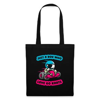 Aller karting karting karting kart driver mignon - Sac en tissu - noir - Devant
