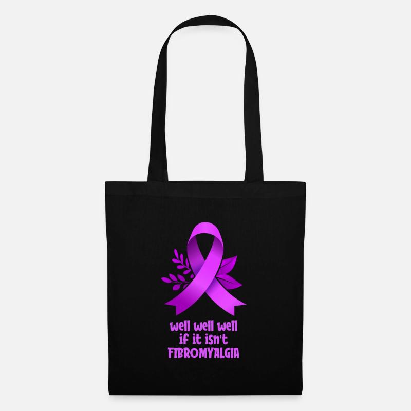 Fibromyalgie Rheuma Niedlich - Stoffbeutel - Schwarz