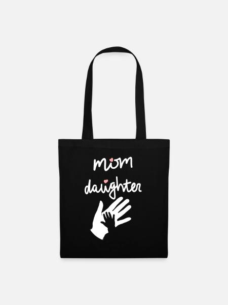 Mutter Tochter Muttertag feiern Mama Geschenkidee - Stoffbeutel - Schwarz