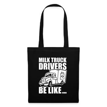 Cow Milk Milk Truck - Tote Bag - black - Front