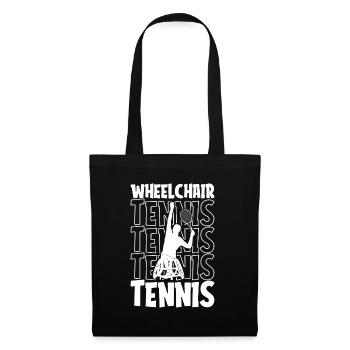 Tennis Rollstuhl Wheelchair Tennis - Stoffbeutel - Schwarz - Vorne