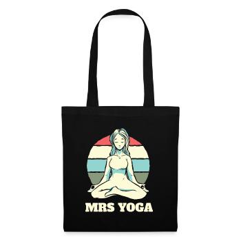 Fille de yoga - Sac en tissu - noir - Devant
