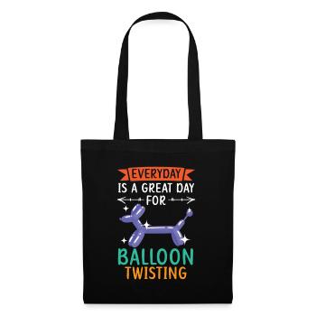 Jeder Tag ist ein großartiger Tag für Ballonverdre - Stoffbeutel - Schwarz - Vorne