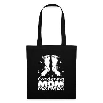 Jardinier amateur Jardin Maman de jardin - Sac en tissu - noir - Devant