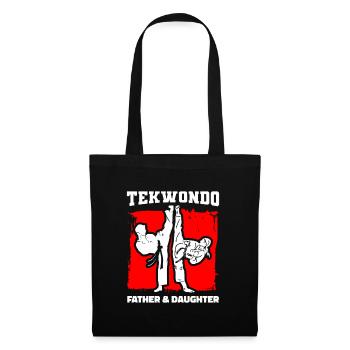 Taekwondo Vater Taekwondo Vater - Stoffbeutel - Schwarz - Vorne