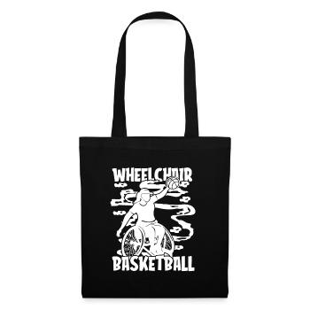 Basket-ball Basketballer Basketball en fauteuil roulant - Sac en tissu - noir - Devant