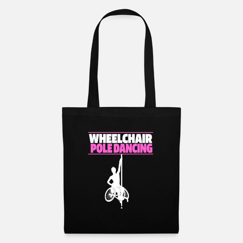 Pole Dancing Rollstuhl - Stoffbeutel - Schwarz