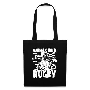 Rugby Rollstuhl - Stoffbeutel - Schwarz - Vorne