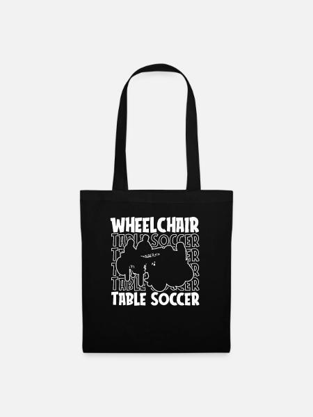 Tischfußball Kicker Rollstuhl - Stoffbeutel - Schwarz