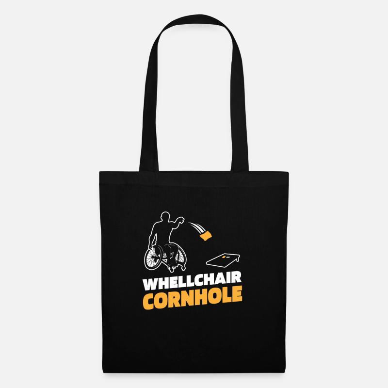 Cornhole Sackloch Spiel Rollstuhl - Stoffbeutel - Schwarz