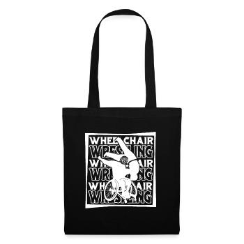 Wrestling Wrestler Rollstuhl - Stoffbeutel - Schwarz - Vorne