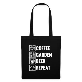 Hobbygärtner Garten Kaffee Gartenbier - Stoffbeutel - Schwarz - Vorne