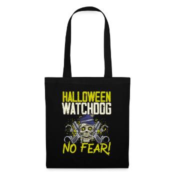 Chien de garde d’Halloween, n’ayez crainte! Policier Halloween - Sac en tissu - noir - Devant