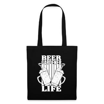 Hobby jardinier jardin bière de jardin - Sac en tissu - noir - Devant