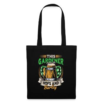 Hobby jardinier houblon de jardin bière de jardin - Sac en tissu - noir - Devant