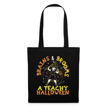 Brains & Brooms: Un tunt d’horreur éducatif d’Halloween - Sac en tissu - noir - Devant
