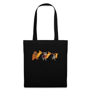 Fanfare Procession Tuba Animals - Tote Bag - black - Front