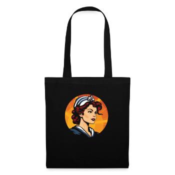 Voile Marin Voilier Voilier Femme - Sac en tissu - noir - Devant