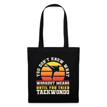 TKD Korean Martial Arts Tae Kwon - Stoffbeutel - Schwarz - Vorne