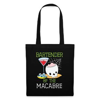 Barkeeper des Makabren Barkeeper Halloween - Stoffbeutel - Schwarz - Vorne