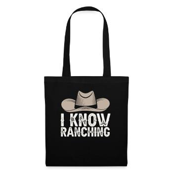 Cowboy de ranch de chapeau de cowboy de rodéo - Sac en tissu - noir - Devant
