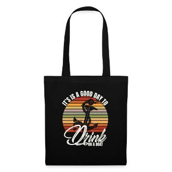 C’est une bonne journée pour boire sur un bateau - Sac en tissu - noir - Devant