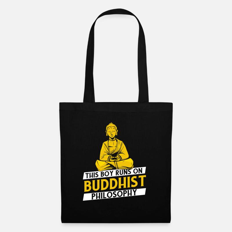 Buddha Buddhist Philosophie - Stoffbeutel - Schwarz