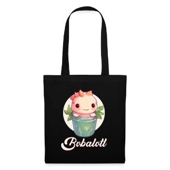 Axolotl Cute Boba Bubble Tea Kawaii - Tote Bag - black - Front