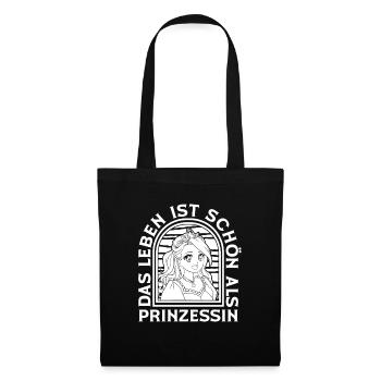 Prinzessin Schönheit - Stoffbeutel - Schwarz - Vorne