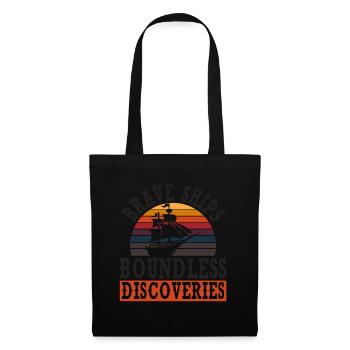 Brave Ships - Limitless Discoveries - Kolumb - Tote Bag - black - Front