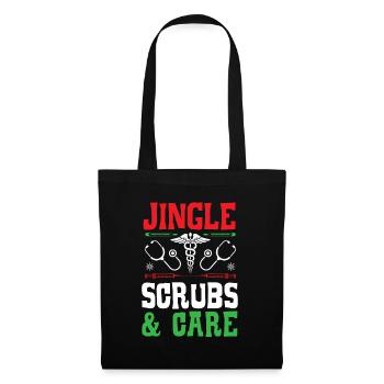 Jingle Scrubs & Care Nurse Noël - Sac en tissu - noir - Devant