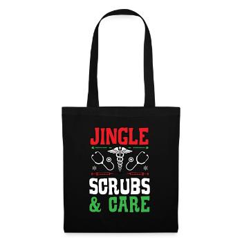 Jingle Scrubs & Care Nurse Noël - Sac en tissu - noir - Devant