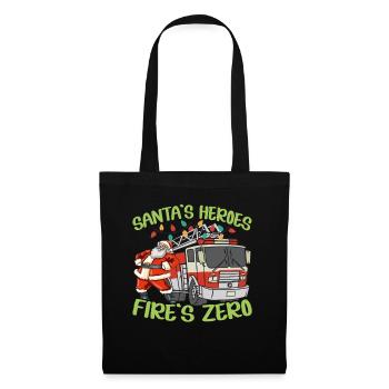 Brigade de pompiers des héros du Père Noël Zero Firefighting Weih - Sac en tissu - noir - Devant