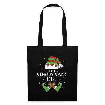L’Elfe Ying & Yang Namaste - Sac en tissu - noir - Devant