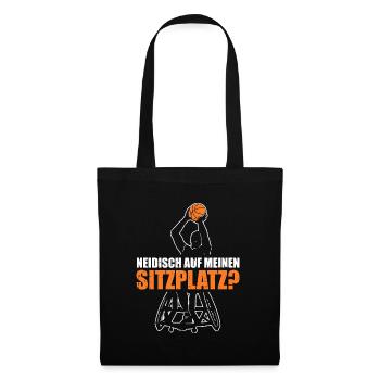 Rollstuhl Rollstuhlfahrer Basketball - Stoffbeutel - Schwarz - Vorne