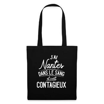 Nantes Dans Le Sang Cadeau Nantais - Sac en tissu - noir - Devant