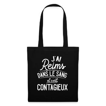 Reims Dans Le Sang Cadeau Rémois - Sac en tissu - noir - Devant