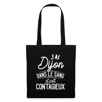 Dijon Dans Le Sang Cadeau Dijonnais - Sac en tissu - noir - Devant
