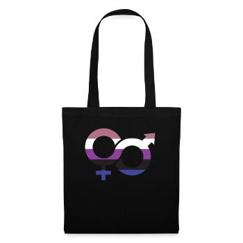 Genderfluide Symbol - Tote Bag - black - Front