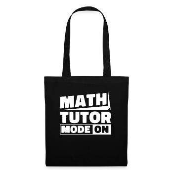 Professeur de mathématiques Professeur de mathématiques Tuteur de mathématiques - Sac en tissu - noir - Devant