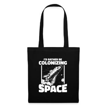 space, space, rocket, space colonization - Tote Bag - black - Front