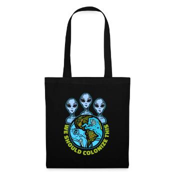 space, space, aliens, space colonization - Tote Bag - black - Front