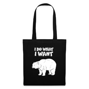 Je m’en fous - Sac en tissu - noir - Devant