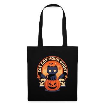 Cat Got Your Ghost - Purr-fect Spooky Halloween - Stoffbeutel - Schwarz - Vorne