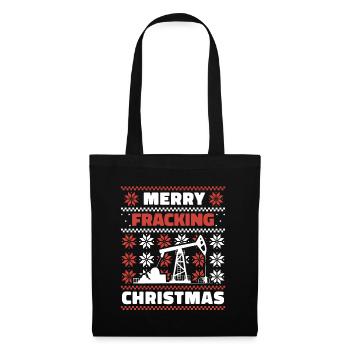 Oilfield Oil Rig Christmas Fracking - Tote Bag - black - Front