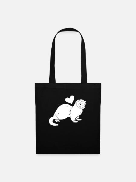 Le cœur de Furet Ilti - Sac en tissu - noir