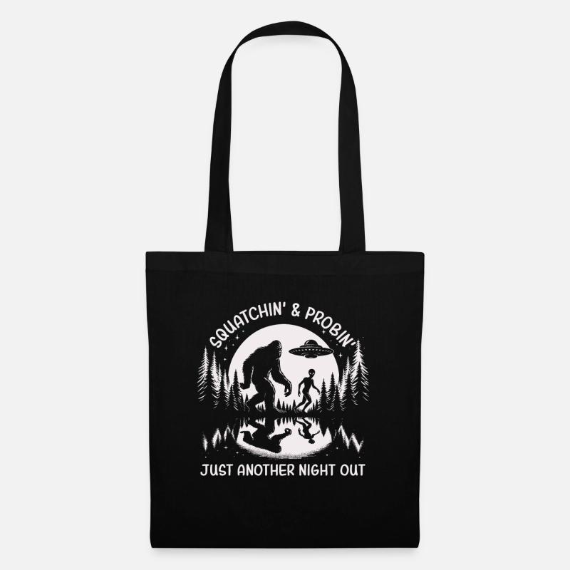 Squatchin' Probin' - For the Cryptid Hunters & - Stoffbeutel - Schwarz