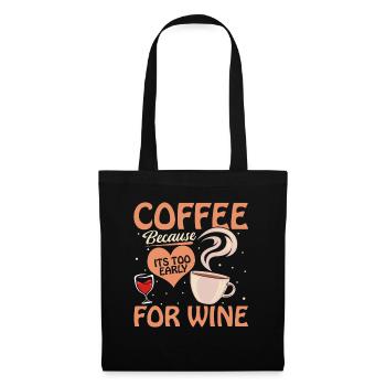 Café Café Café Vin - Sac en tissu - noir - Devant