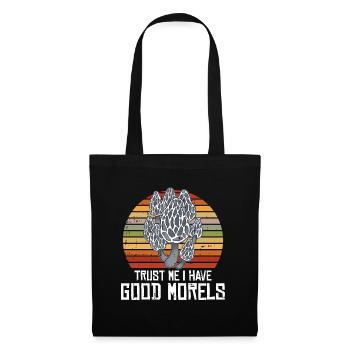 Cueillette de champignons, croyez-moi, j’ai de bonnes morilles - Sac en tissu - noir - Devant
