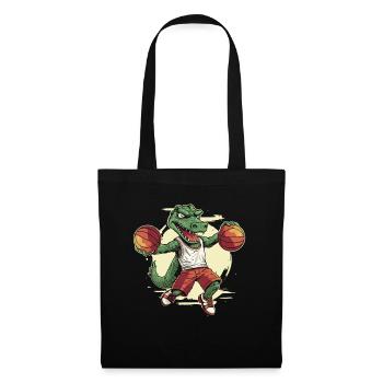 Joueur de basket-ball T Rex - Sac en tissu - noir - Devant